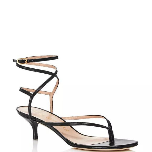 Stuart Weitzman Jimena 50 Kitten-Heel Strappy Sandals - Picture 1 of 6